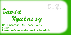 david nyulassy business card
