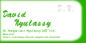 david nyulassy business card